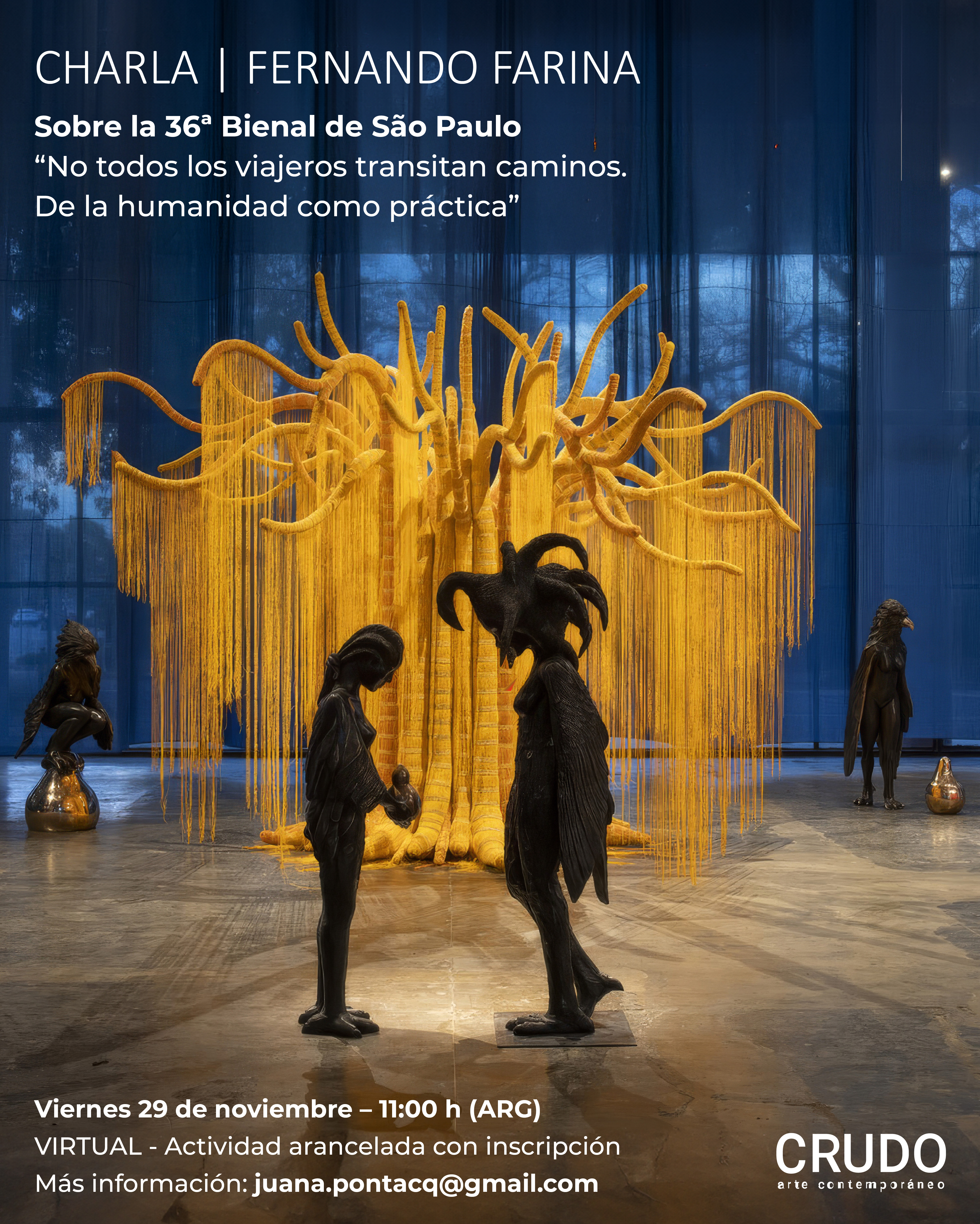 Flyer charla con Fernando Farina