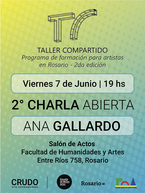 Flyer de la charla con Ana Gallardo.