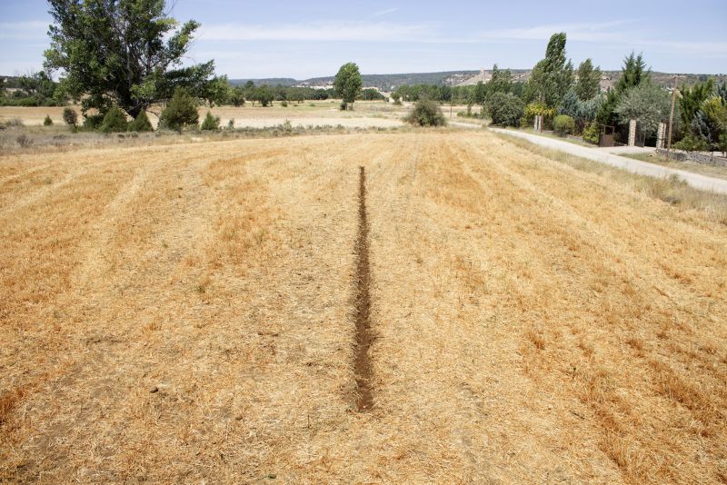 Surco de 28 mts.en dirección SO/NE. Cuenca, España. 2019.