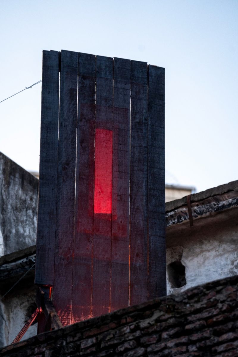 Foto de obra instalada en el espacio