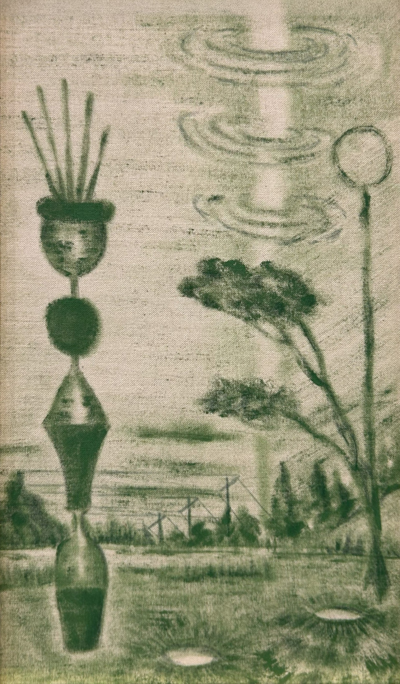 S/t de la serie “La imagen abierta" - Óleo sobre lienzo crudo - 36 x 21 cm - 2025