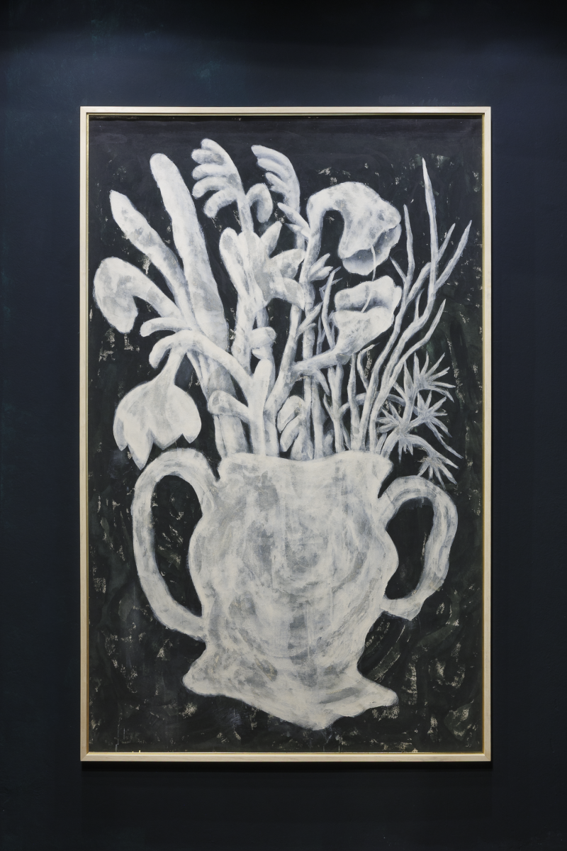 Las pajaritas de la serie “Tatachina” - Acrílico, óleo y lápiz de color sobre lienzo crudo. Marco de marupá y dorado a la hoja - 40 x 30 cm. - 2025